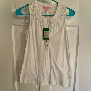 Lily Pulitzer Essie top in Resort White.  New with tags.